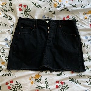 Black Jean Skirt